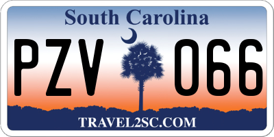 SC license plate PZV066