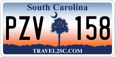 SC license plate PZV158