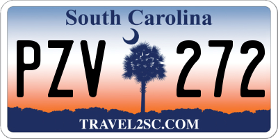 SC license plate PZV272