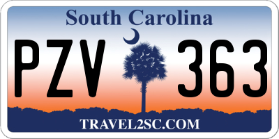 SC license plate PZV363