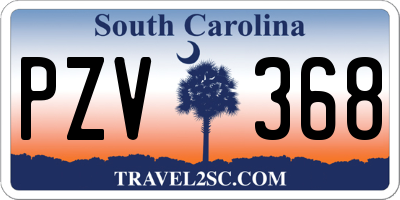 SC license plate PZV368