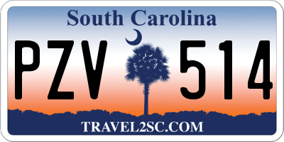 SC license plate PZV514
