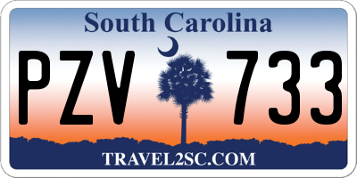 SC license plate PZV733