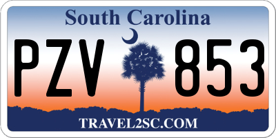 SC license plate PZV853