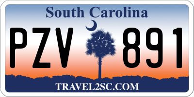 SC license plate PZV891