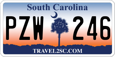 SC license plate PZW246
