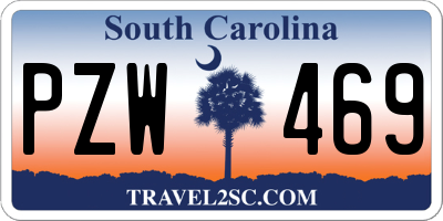 SC license plate PZW469