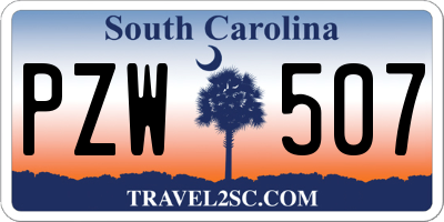 SC license plate PZW507