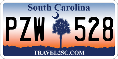 SC license plate PZW528