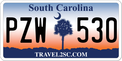 SC license plate PZW530