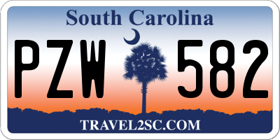 SC license plate PZW582