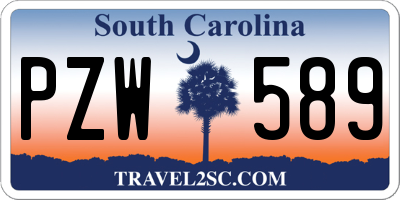 SC license plate PZW589