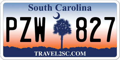 SC license plate PZW827