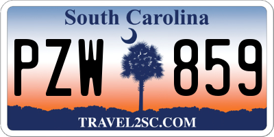 SC license plate PZW859