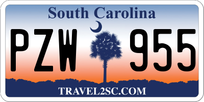 SC license plate PZW955