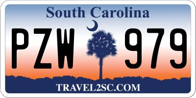 SC license plate PZW979