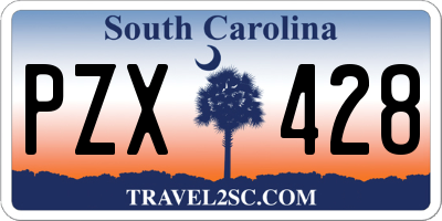 SC license plate PZX428