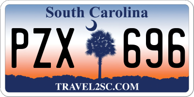 SC license plate PZX696