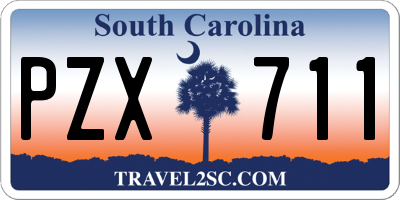 SC license plate PZX711