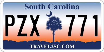 SC license plate PZX771