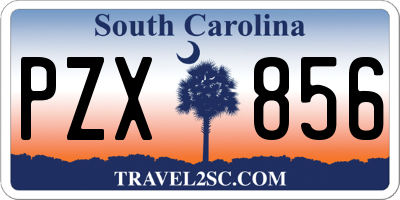 SC license plate PZX856