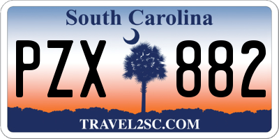 SC license plate PZX882