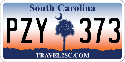 SC license plate PZY373