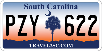 SC license plate PZY622