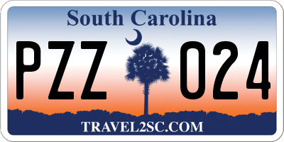 SC license plate PZZ024
