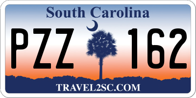 SC license plate PZZ162