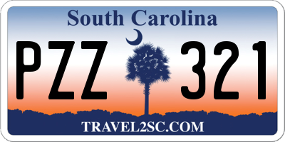 SC license plate PZZ321