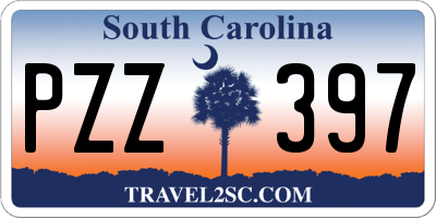 SC license plate PZZ397