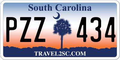 SC license plate PZZ434