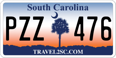 SC license plate PZZ476