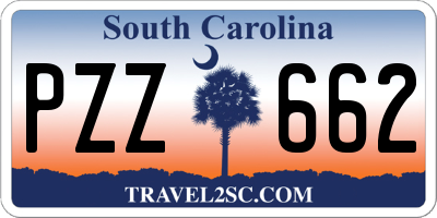 SC license plate PZZ662