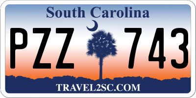 SC license plate PZZ743