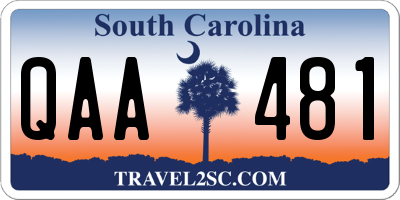 SC license plate QAA481