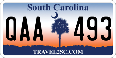 SC license plate QAA493