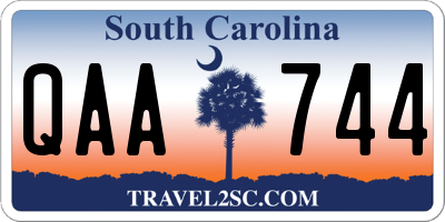 SC license plate QAA744