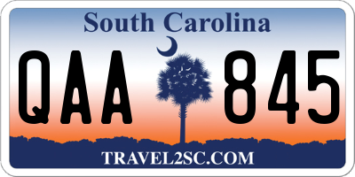 SC license plate QAA845