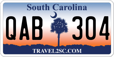 SC license plate QAB304