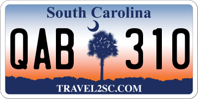 SC license plate QAB310