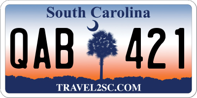 SC license plate QAB421