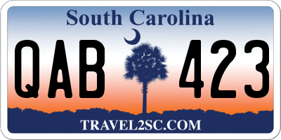 SC license plate QAB423