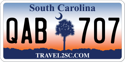 SC license plate QAB707