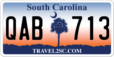 SC license plate QAB713