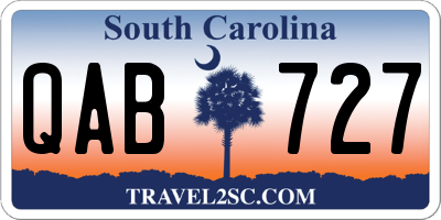 SC license plate QAB727