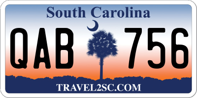 SC license plate QAB756