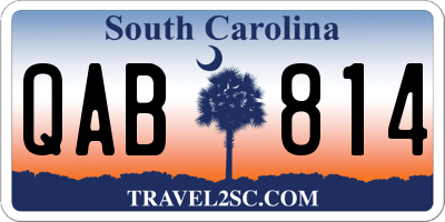 SC license plate QAB814