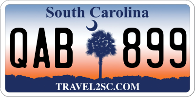 SC license plate QAB899